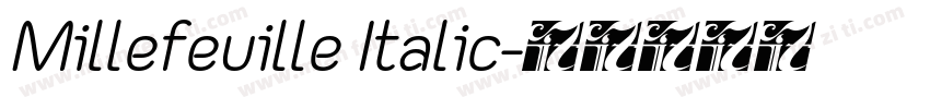 Millefeuille Italic字体转换